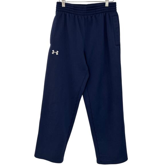 Womens Under Armour Fleece Lined Sweatpants Medium Navy Blue - Picture 1 of 5